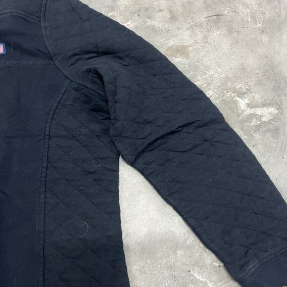 Vineyard Vines Quilted Sweatshirt Quarter Zip Pullover Black Men’s Size XL - Picture 5 of 8